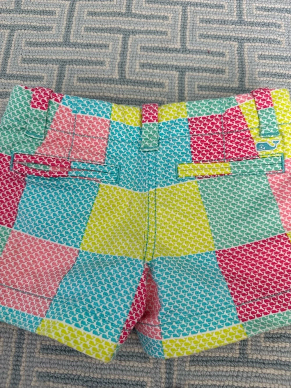Vineyard Vines Colorblock Patchwork Shorts - Pink, Aqua, Yellow, Turquoise